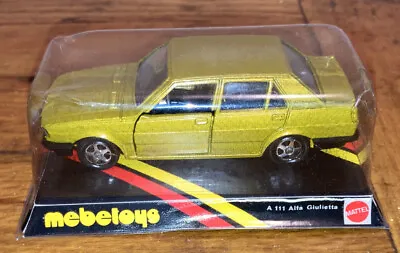 Vintage 1:43 Mattel Mebetoys Car Alfa Giulietta A 111 Original Package Mustard • $30