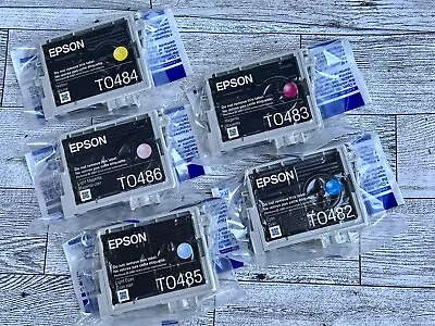  5 Genuine Epson 48 T048 To48920 Ink Stylus Rx620 T0482 T0483 T0484 T0485 T0486  • $47.95