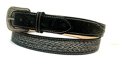 Kids Genuine Leather Western Belt Cowboy Rodeo Boys Black Leather Belt • $20.99