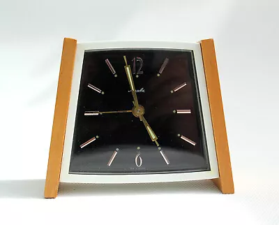 Vintage 1950s Mauthe West Germany Table Shelf Mechanical Alarm Clock • $48.49