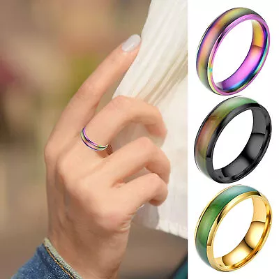 1pcs Mood Ring Temperature Changing Colour Emotions Jewellery Unisex Kids Gift • $6.73