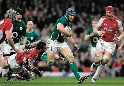 £29.99 • Buy Sean O'brien In Control Of The Ball For Ireland Against Wales Signed 12x8 Photo