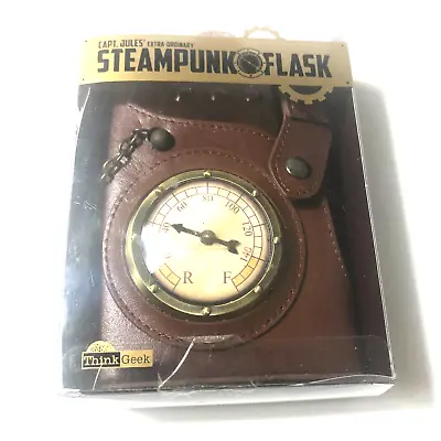 Think Geek Capt. Jules Extra-Ordinary Steampunk Flask Brand New • $24.56