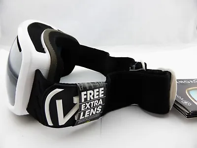 Von Zipper SKYLAB Snow Goggle WBO White Gloss - Black Chrome + Bonus Amber Lens • $83.77