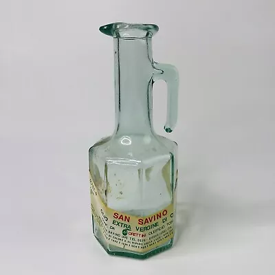 Vintage Glass Mod Dep Extra Vergine Oil Dressing Decanter Made In Italy 250ml • $22