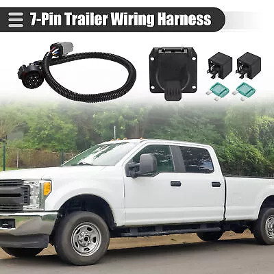 7-Pin Trailer Wiring Harness With Connector For Ford F-250 Super Duty 1 Set • $32.29