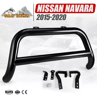 SAN HIMA 3” Black Nudge Bar For NAVARA NP300 D23 2015-2020 Grill Guard Steel 4X4 • $199.95