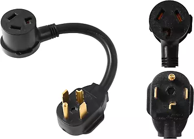 14-30P To 10-30R 120V/240V 30 Amp 10 AWG 4 Prong Male Plug To 3 Prong Outlet • $23.90