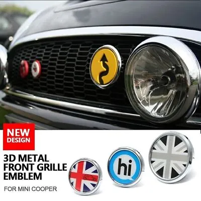 For Mini Cooper S Metal 3D Hood Car Front Grille Grill Badge Emblem Decoration • $12.29