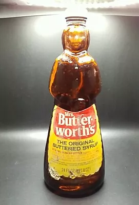 Vintage Mrs. Butterworth's Syrup Bottle Glass 24 Oz • $15