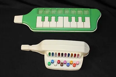 Vintage LOT OF 2! Music Proll Toys Inc Green Blow Melodeon White Keymonica GUC! • $29.95