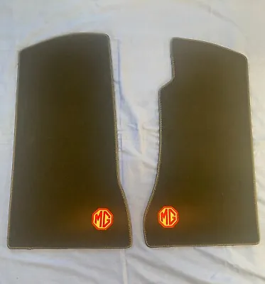 Mgb Gt Roadster 4 Sync Black Footwell Carpets Overmats With Mg Logo Embroidered • $69.42