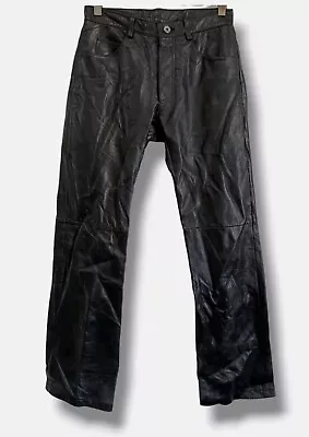 Vintage Y2K Leather Cowhide  Pants Morgan Homme Japan Designer  • $55