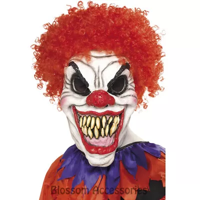 A941 Scary Clown Evil Mask W/ Hair Halloween Horror Scary Costume Accessory • $31.45