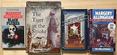 Lot Of4 Margery Allingham: Pearls Swine~China Governess~Black Plumes~Tiger Smoke • $18.99