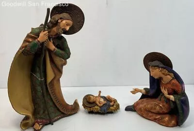 Vintage Set Of 3 Nativity Scene Mary Joseph Baby Jesus Figures Christmas Decor • $29.99