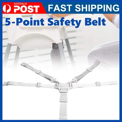 $13.89 • Buy 5 Point Harness Baby Strap Safety For High Chair Seat Belt Stroller Universal