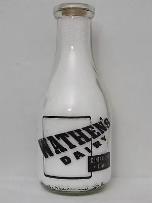 TRPQ Milk Bottle Wathen Wathen's Dairy Central City IA LINN CO State Spelled Out • $49.99