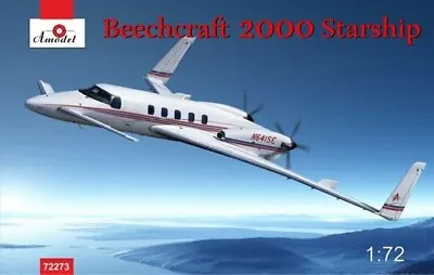 New! Amodel 72273 Beechcraft 2000 Starship Reg. N641SE 1:72 Plastic Model Kit • $84.65