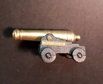 Vintage York Town VA Brass Cannon Miniature Replica Cast Iron Metal MFCO • $30