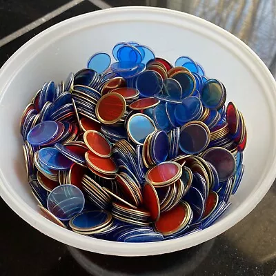 1.2 LB Container Bingo Chips Markers Red& Blue -Magnetic Wand NOT Included. • $10