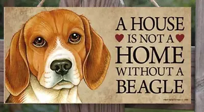 £2.99 • Buy A HOUSE NOT A HOME WITHOUT A  BEAGLE Hanging Sign Plaque