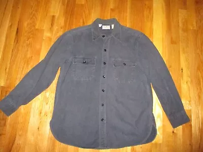 Men's Vintage L.L. Bean Blue Chamois Cloth Button Up Shirt Size 16 Large USA • $21.99