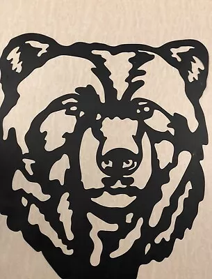 Bear Head Metal Sign Wall Decor SZ  13 1/2’ X 17’ Color —Matte Black • $10
