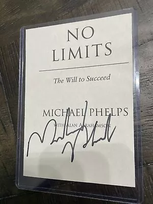 Michael Phelps Signed No Limits Book Page USA Gold Medal - See Description • $95