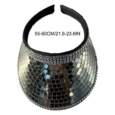 Shiny Sequin Hat Summer Visors Hat Disco Dancing Punk Hat Without Tassels • $21.02