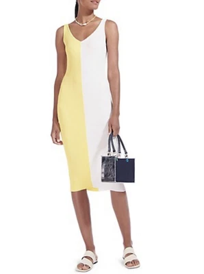 $88 • Buy NWOT! • STAUD • Shoko Colorblock Body-Con Sweater Dress • Size XS • Retail $195