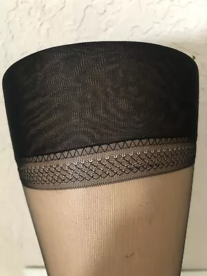 Vintage Style Seamless Reinforced Heel And Toe Flat Knit Stockings • $26