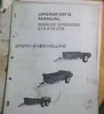 New Holland Operator's Manual Manure Spreader 513-519-679 • $9.99