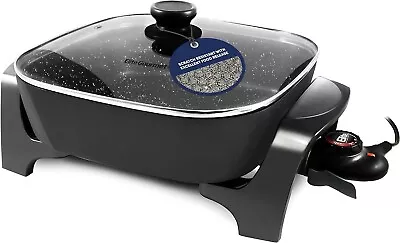 Elite Gourmet Extra Deep Non-stick Electric Skillet 16 In With Glass Vented Lid • $66