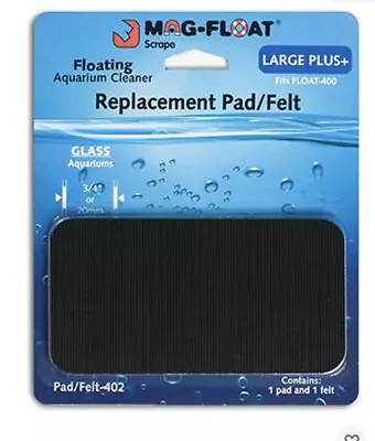 MAG FLOAT SCRAPER FITS LARGE 400 Glass Aquariums 1 Pad • $10.43