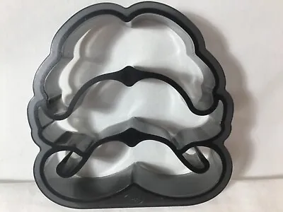 Fred Crustache 3 Mustache Cookie Sandwich Pastry Rice Treat Cake Cutter Plastic • $2.50