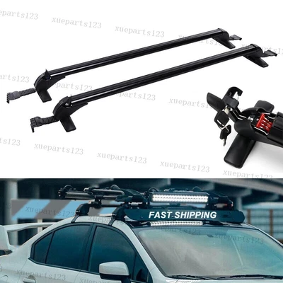 $85.95 • Buy For VW MK5 MK6 MK7 Top Roof Rack Cross Bars 43.3  Luggage Cargo Carrier W/lock