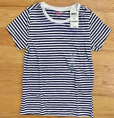 Girls Epic Threads Nautical Navy Stripe Short Sleeve Cotton Shirt - M NWT • $5