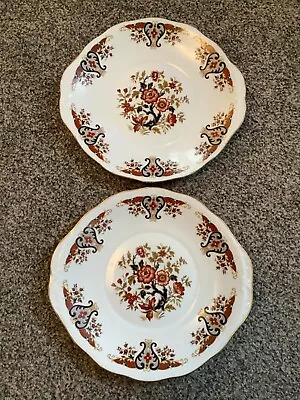 2 X Vintage Colclough ROYALE Bone China Cake/Serving Plates 26cm Diameter • £14