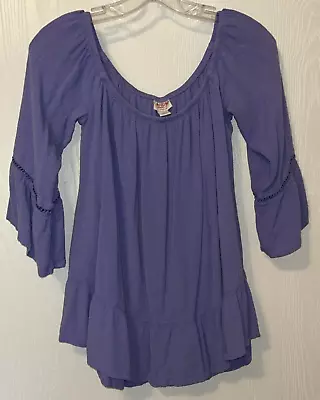 ❣️ Free Shipping Mossimo Women's Medium Blouse Top Shirt Tunic 3/4 Bell Sleeves • $11.99