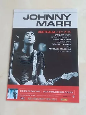 Johnny Marr - 2015 Australia Tour - Laminated Tour Poster - The Smiths - New! • $15.95