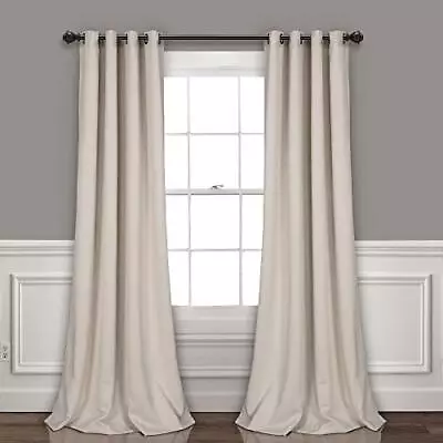 Lush Decor Insulated Grommet Blackout Curtains Panel Pair 52 W X 84 L Wheat • $88.99