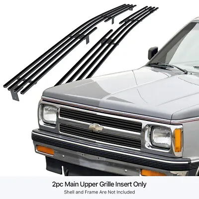 For 1991-1992 Chevy S-10 Blazer Main Upper Black Billet Grille Grill Insert • $60.99