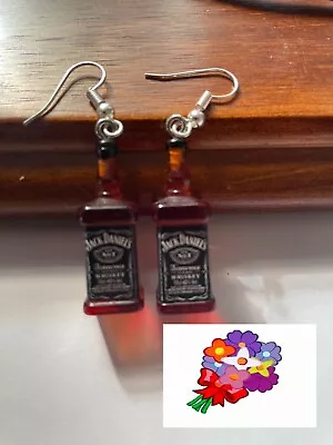 1 X Set Of 3D Brand New Jack Daniels Alcohol Earrings Great Quality Gift Gag 56 • $8.99