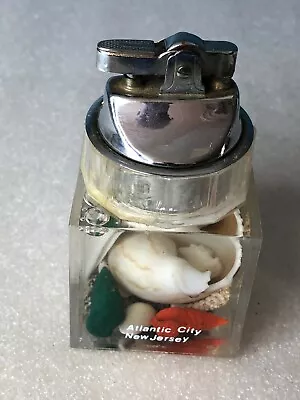 Vintage Atlantic City New Jersey Souvenir Table Top Lighter Acrylic Sea Shells  • $17.95