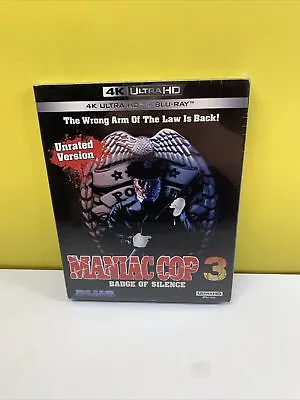 Maniac Cop 3: Badge Of Silence [New 4K UHD Blu-ray] With Blu-Ray 4K Mastering • $29