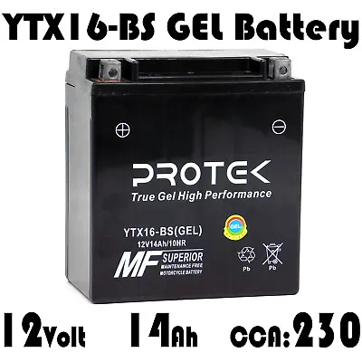 YTX16-BS YTX20CH-BS 12V GEL Battery For Kawasaki Vulcan VN 1500 1600 1700 2000 • $59.99