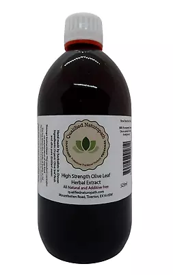 High Strength Olive Leaf Extract - 525ml - In Glass UV Resistant Bottle • £18.95
