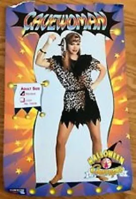 £9.99 • Buy Ladies Leopard Print Cave Woman Cave Girl Prehistoric Fancy Dress Size 10-12