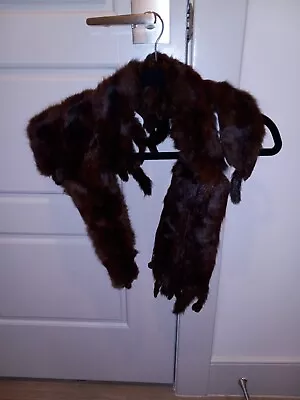 Vintage Genuine Mink Full Body Pelt Scarf Lynbrook Furs Rosenbaum's Pittsburgh • $31.50